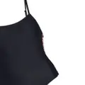 Karl Lagerfeld Essential logo-print swimsuit - Black