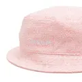MSGM tweed embroidered bucket hat - Pink