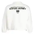 izzue logo-print half-zip sweatshirt - White