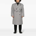 Lardini notched-lapels wool trench coat - Grey