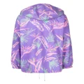 Fumito Ganryu botanical-print zipped jacket - Purple