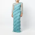 Jenny Packham Roya bead-embellishment silk gown - Blue