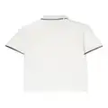 Emporio Armani Kids Eagle-embroidered two-tone polo shirt - White