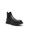 Premiata round-toe leather ankle boots - Black