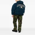 AAPE BY *A BATHING APE® logo-patch padded down jacket - Blue