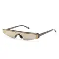 Balenciaga Eyewear Ski rectangular-frame sunglasses - Green
