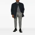 Karl Lagerfeld logo-patch mélange tapered trousers - Grey