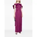 Huishan Zhang Aveline bow silk gown - Purple