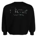 izzue logo-print crew-neck sweatshirt - Black