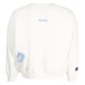 izzue logo-print crew-neck sweatshirt - White