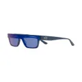 Karl Lagerfeld logo-print square-frame sunglasses - Blue