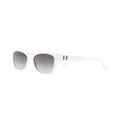 Karl Lagerfeld logo-plaque square-frame sunglasses - White