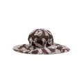 CHANEL Pre-Owned CC graphic-print wide-brim hat - Brown