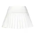 Lacoste logo-embroidered pleated miniskirt - White
