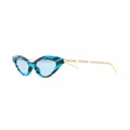 Gucci Eyewear cat-eye zebra sunglasses - Blue