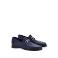 Ferragamo Gancini-plaque leather loafers - Blue