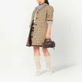 Miu Miu single-breasted virgin wool coat - Brown