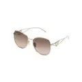 Prada Eyewear gradient oversized-frame sunglasses - Gold