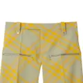 Burberry checked straight-leg trousers - Yellow