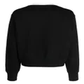 izzue patch-detail cotton sweatshirt - Black