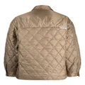 izzue classic-collar quilted jacket - Green