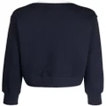 izzue patch-detail cotton sweatshirt - Blue