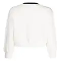 izzue slogan-patch cotton sweatshirt - White