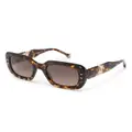 Carolina Herrera tortoiseshell square-frame sunglasses - Brown