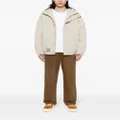 CHOCOOLATE logo-patch down hooded jacket - Neutrals