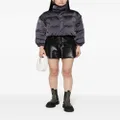 izzue cropped quilted puffer jacket - Black