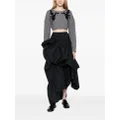 ERDEM asymmetric tiered maxi skirt - Black