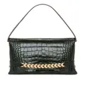 Victoria Beckham Chain Pouch crocodile-effect clutch bag - Green