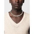Jil Sander beaded sterling silver necklace