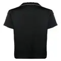 Moschino embroidered-logo silk-blend pajama set - Black