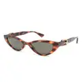 Moschino Eyewear tortoiseshell-effect buckle-detail sunglasses - Brown