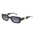 Carolina Herrera colour-block square-frame sunglasses - Black