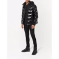 Philipp Plein high-shine padded jacket - Black