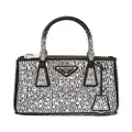Prada Galleria crystal-embellished duchesse mini bag - Black