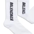 Balenciaga Racer intarsia-logo cotton socks - White