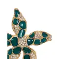 Oscar de la Renta Starfish crystal-embellished brooch - Gold