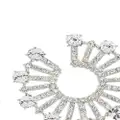 Oscar de la Renta Sunburst crystal-embellished earrings - Silver