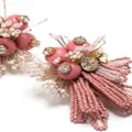 Biyan beaded tassel earrings - Pink