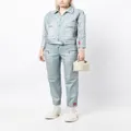 CHANEL Pre-Owned 2002 coated denim co-ord set - Blue