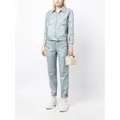 CHANEL Pre-Owned 2002 coated denim co-ord set - Blue