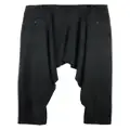 Yohji Yamamoto drop-crotch wool trousers - Black