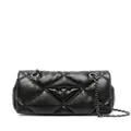 Emporio Armani quilted faux-leather shoulder bag - Black