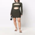 Dion Lee cut-out layered minidress - Green
