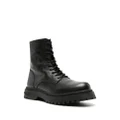 Tommy Jeans logo-debossed ankle leather boots - Black