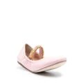Moschino leather ballerina shoes - Pink