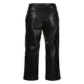 DKNY flared faux-leather cargo trousers - Black